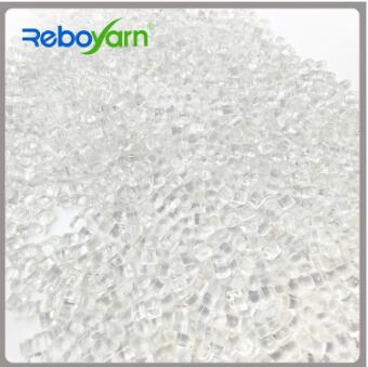 What is the manufacturing process for recycled polyester chips?